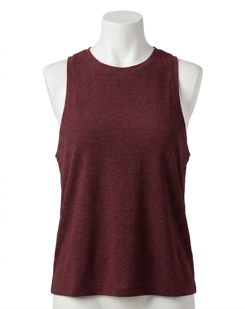 NEW BEYOND YOGA featherweight rebalance tank top in midnight burgundy